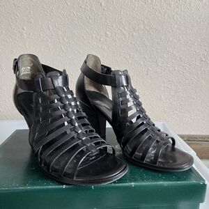 Paul Green Strappy Black Christy Lea Heels Size 5 1/2 Pre-Owned In Box #2A231